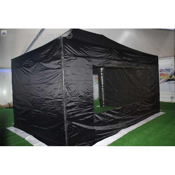 Partytent 4,5x3 Zwart incl. zijwanden